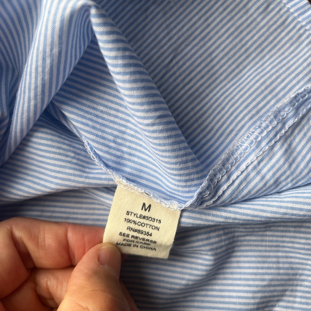 Blue Striped Off-Shoulder Top - Picture 4 of 5